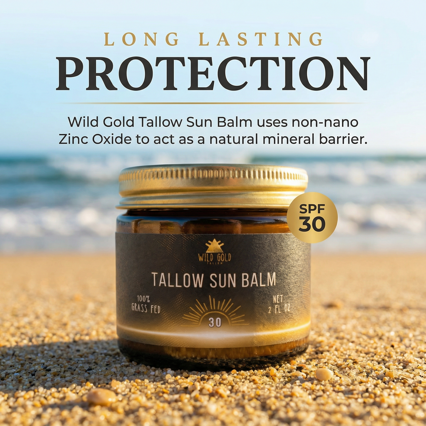 Tallow Sun Balm – Natural Mineral Sunblock